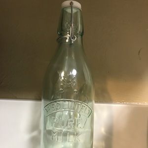 Vintage Glass Milk Bottle